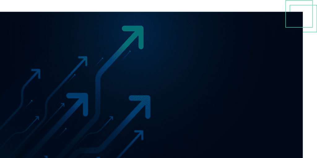 arrow up on dark blue background